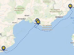 Mapa plavby